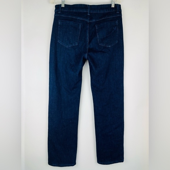 Soft Surroundings Dark Wash Boot Cut Straight Jeans - Picture 2 of 4